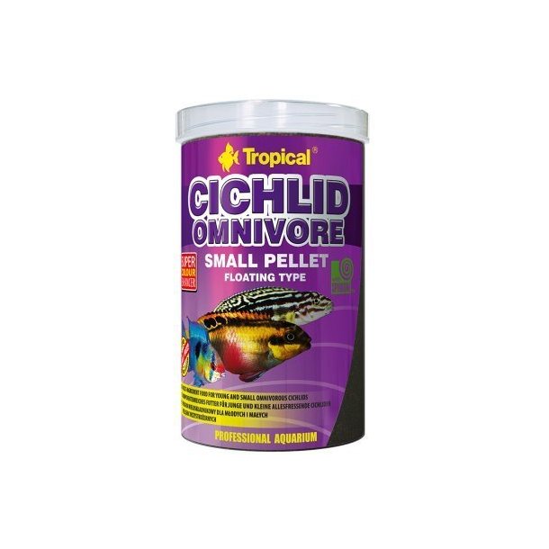 Tropical Cichlid omnivore Small Pellet 1000ML / 360g