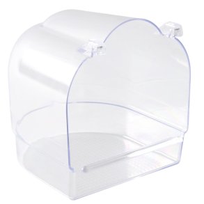 Fuglebad, halvrundt transparent 13x13x13 cm