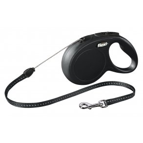 FLEXI New CLASSIC snor S, 8M, 12KG, Sort