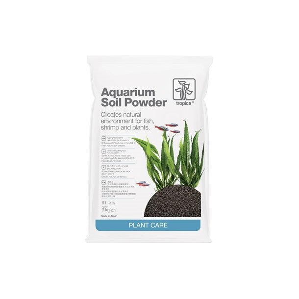 Aquarium Soil Powder 9 L komplet bundlag (korn <2 mm) sendes ikke (713)