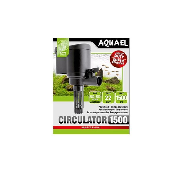 Aquael Circulator 1500 (N) Sort 1500l/h 22W 5,3x12,1x11,2cm