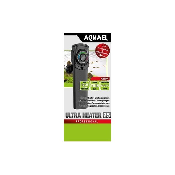 Aquael  Ultra  Heater 25 W 10 til 25 L slagfast