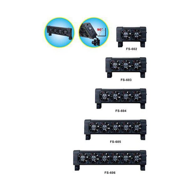 Akvariekler Boyu 351x48x118MM med 5 kler stilbar 90 grader (Fs-605)