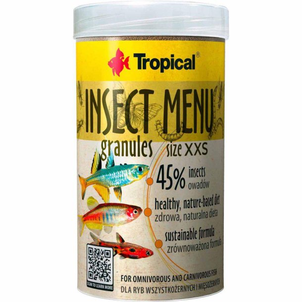 Tropical Insect Menu Granules Xxs 250ml/160g -(64014)