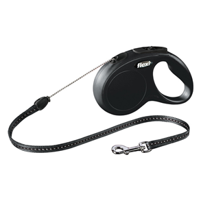 FLEXI New CLASSIC snor S, 5M, 12KG, sort