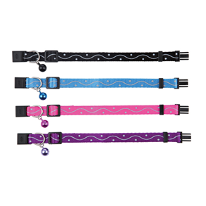 kattehalsbnd Cat collar, reflecting, nylon