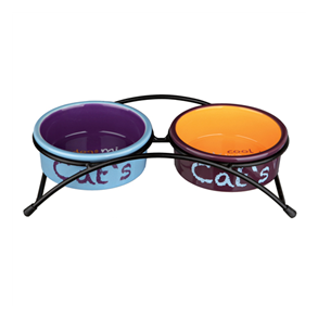 Eat on Feet ceramic bowl set, 2  0.3 l/ 12 cm, light blue