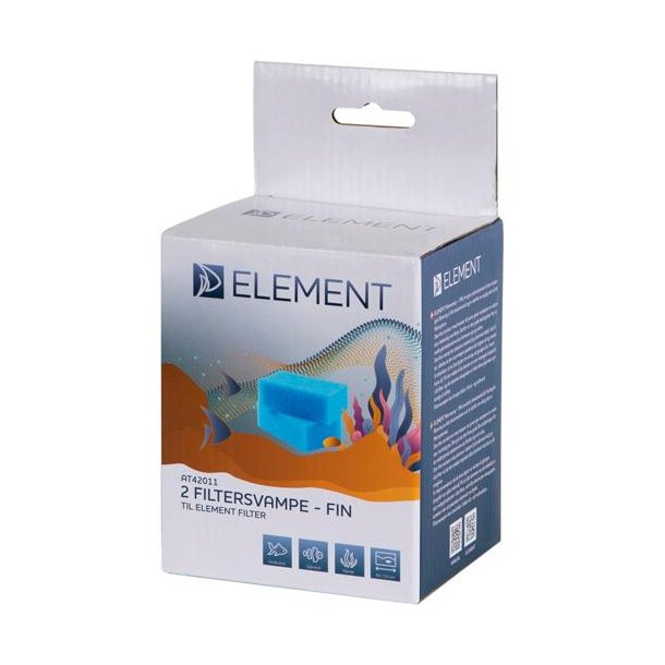 ELEMENT 2 stk. filtersvampe, fin