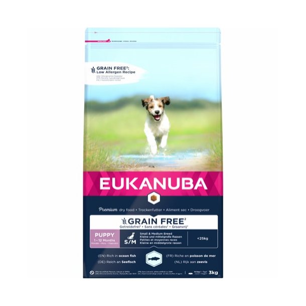  Puppy&Jun small/med Grainfree Ocean Fish  3 Kg.