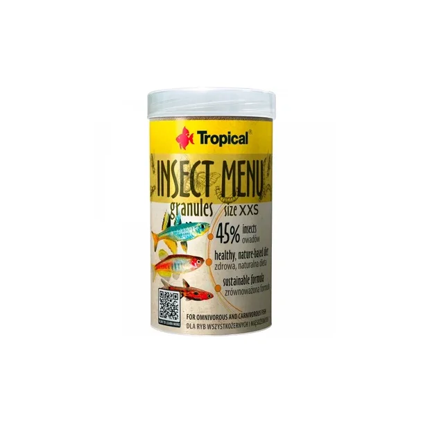 Tropical Insect Menu Granules Size XXS 100 ml.