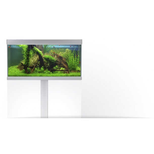 FUSION akvarium 130x50x54 cm, 325 L, slv/hvid kun afhentning Bestillingsvarer 2 til 8 dage