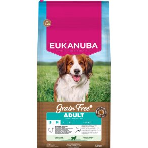 EUKANUBA Adult Small/Medium Grainfree lam 12 kg kun afhentning