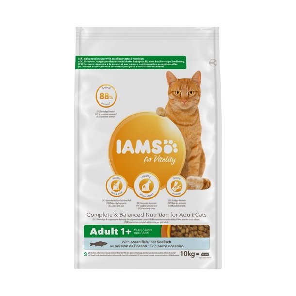 Iams Adult Fisk &amp; Kylling 10 Kg. Kun Afhentning