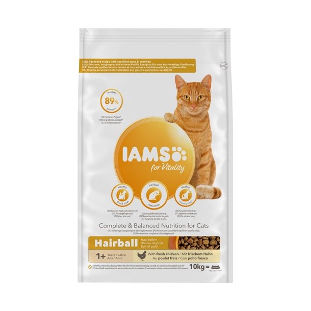 Iams Vitality Adult Hairball 10 Kg