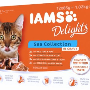 Iams Delights Adult Sea collection in Gravy 12X 85 G