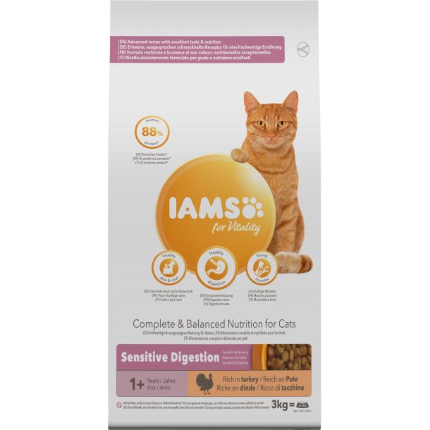 IAMS CAT Vitality Adult/Senior Sensitive Digestion 3 kg