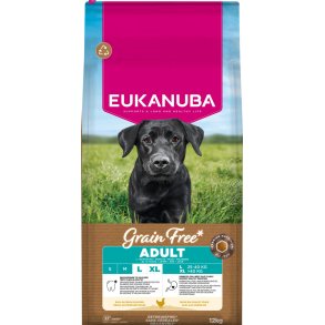 EUKANUBA Adult Large Breed Grainfree kylling 12 kg Kun Afhentning 