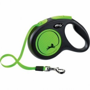 Flexi New neon bnd M, 5M, 25KG, black/neon grn