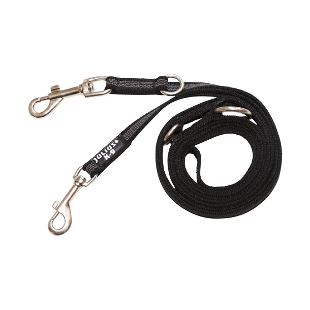 K9 C&G -Super-grip line, sort/gr 20 mm/2,2m dressur