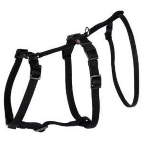 sele Nylon til nervse hunde Sort XS-S 30-40 Cm.