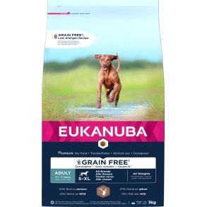 EUKANUBA Adult All Breed Grainfree hjortekd 3 kg