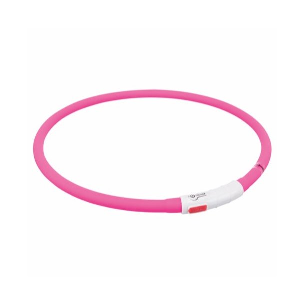 Flash lysring USB Xs til Xl Halsml max 70 cm pink (tx12647)