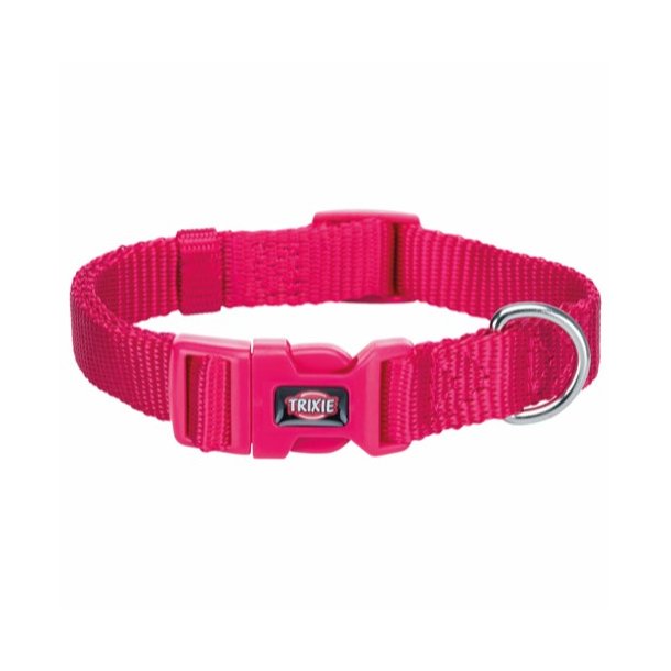 Premium halsbnd XS-S: 22-35 cm/10 mm Fuchsia