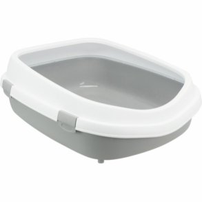 Primo XXL kattebakke, 56  25  71 cm, gr/hvid Kun Afhentning