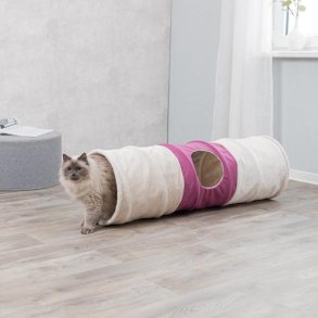  Playing tunnel XXL  Stregkode: Beige/Fuchsia  35x115 cm