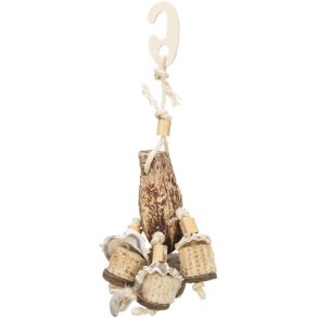 Natural toy, mahogany pod/sea shells 26 cm