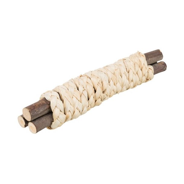 Wooden sticks with straw 15x3 cm